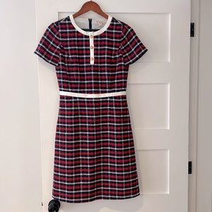 NWT Brooks Brothers red fleece tweed preppy dress